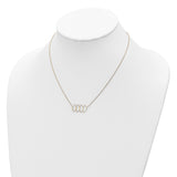 14K Polished Fancy Shapes w/2 in ext. Necklace-WBC-SF2865-16