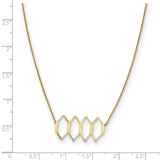 14K Polished Fancy Shapes w/2 in ext. Necklace-WBC-SF2865-16