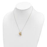 14k Polished and Satin 3 Puffed Hollow Hearts Necklace-WBC-SF2873-18