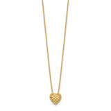 14k Diamond-cut Heart Slide Necklace-WBC-SF2880-18