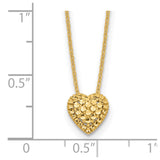 14k Diamond-cut Heart Slide Necklace-WBC-SF2880-18