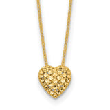 14k Diamond-cut Heart Slide Necklace-WBC-SF2880-18