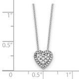 14k White Gold Diamond-cut Heart Slide Necklace-WBC-SF2881-18