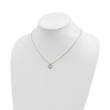 14k w/Rhodium Heart in Heart Necklace-WBC-SF2882-18