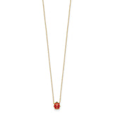 14k Polished Enameled Medium Ladybug 16.5in Necklace-WBC-SF2889-16.5