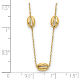 14k 5-Station Shell 18in Necklace-WBC-SF2895-18