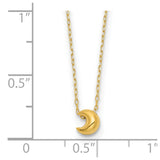 14k Polished Puffed Moon 16.5in Necklace-WBC-SF2899-16.5