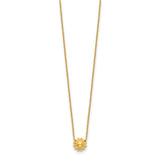 14k Polished Puffed Sun 16.5in Necklace-WBC-SF2900-16.5