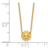 14k Polished Puffed Sun 16.5in Necklace-WBC-SF2900-16.5