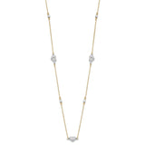 14K Two Tone Polished D/C Hearts Necklace-WBC-SF2942-18