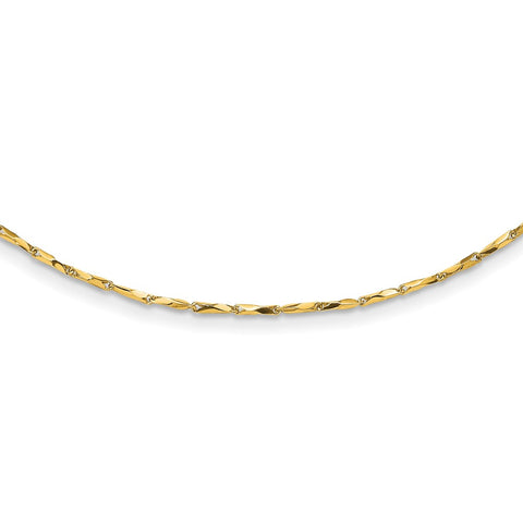 14K Polished Fancy Link 17in Necklace-WBC-SF2954-17