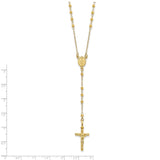 14K Polished Faceted Beads Rosary Necklace-WBC-SF2958-24