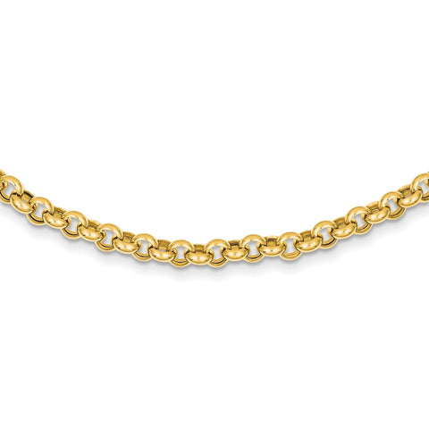 14k 18in 6.25mm Polished Fancy Rolo Link Necklace-WBC-SF418-18