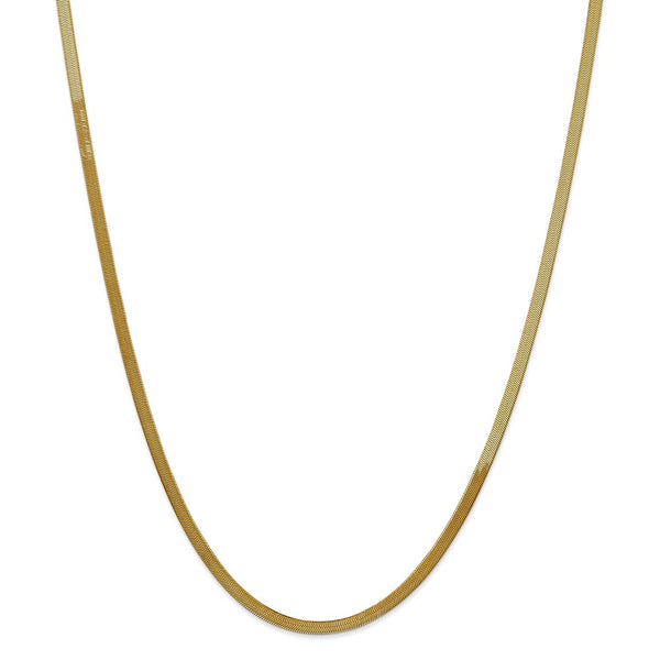 14k 3mm Silky Herringbone Chain-WBC-SLK025-18