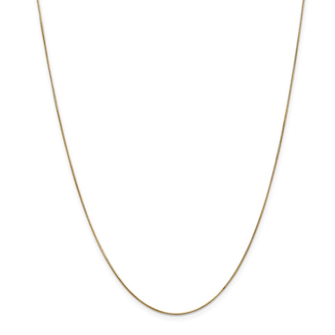 14k .65mm Round Snake Chain-WBC-SNA050-22