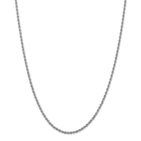 14k WG 2.5mm Regular Rope Chain-WBC-W018S-18