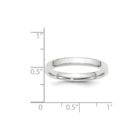 10KW 3mm Bevel Edge Comfort Fit Band Size 4-1WBEC030-4-WBC