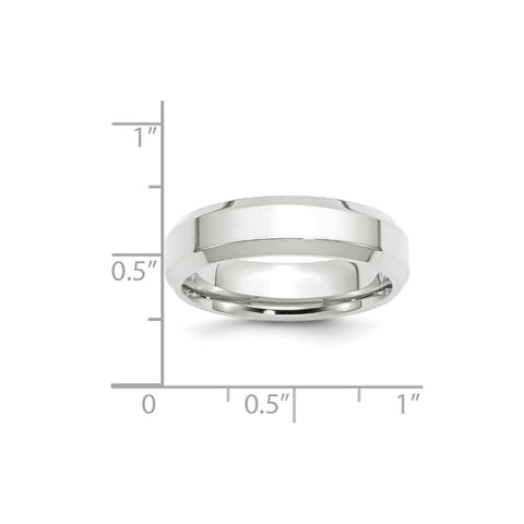 10KW 6mm Bevel Edge Comfort Fit Band Size 4-1WBEC060-4-WBC