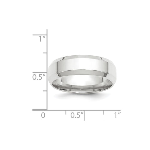 10KW 7mm Bevel Edge Comfort Fit Band Size 4-1WBEC070-4-WBC