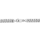 14k WG 5.75mm Flat Beveled Curb Chain-WBC-WFBU140-20