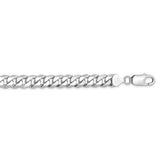 14k WG 8mm Flat Beveled Curb Chain-WBC-WFBU200-24