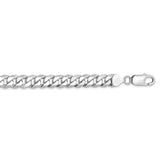 14k WG 8mm Flat Beveled Curb Chain-WBC-WFBU200-22