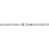 14k WG 2.75mm Flat Figaro Chain-WBC-WFIG070-18