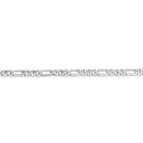 14k WG 3mm Flat Figaro Chain-WBC-WFIG080-24