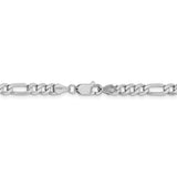 14k WG 4.5mm Flat Figaro Chain-WBC-WFIG120-20