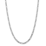 14k WG 4.5mm Flat Figaro Chain-WBC-WFIG120-26