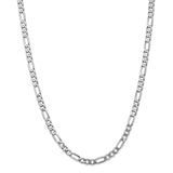 14k WG 5.5mm Flat Figaro Chain-WBC-WFIG140-22