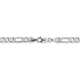 14k WG 6mm Flat Figaro Chain-WBC-WFIG160-24