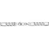 14k WG 7mm Flat Figaro Chain-WBC-WFIG180-24