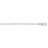 14k WG .5mm Box with Lobster Clasp Chain Anklet-WBC-WLB040L-10