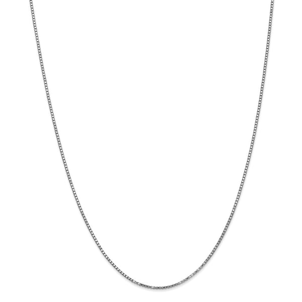 14k WG 1.3mm Box Chain-WBC-WLB125-20