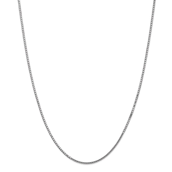 14k WG 1.5mm Box Chain-WBC-WLB150-18