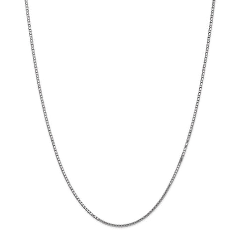 14k WG 1.5mm Box Chain-WBC-WLB150-28