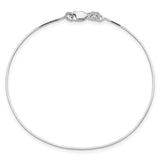 14k WG .8mm Octagonal Snake Chain Anklet-WBC-WOS080-10