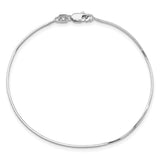 14k WG 1.0mm Octagonal Snake Chain Anklet-WBC-WOS100-9