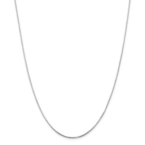 14k WG 1.2mm Octagonal Snake Chain-WBC-WOS120-20