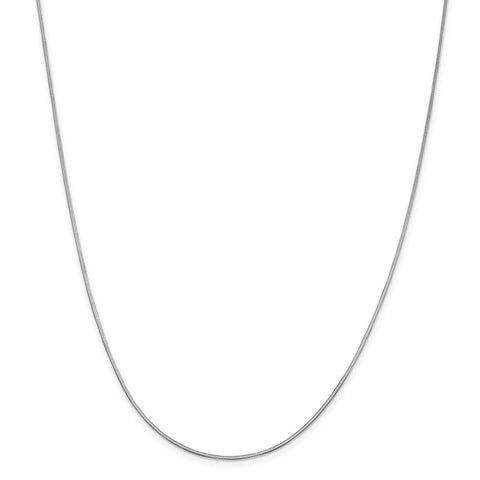 14k WG 1.4mm Octagonal Snake Chain-WBC-WOS150-18