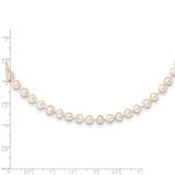 14k 4-5mm White Near Round Freshwater Cultured Pearl Necklace-WBC-WPN040-24