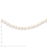 14k 8-9mm White Near Round Freshwater Cultured Pearl Necklace-WBC-WPN080-28
