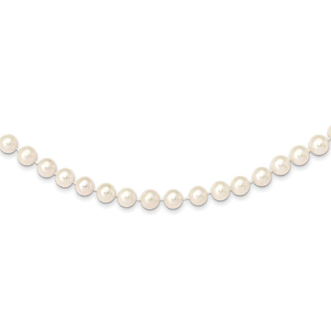 14k 8-9mm White Near Round Freshwater Cultured Pearl Necklace-WBC-WPN080-24