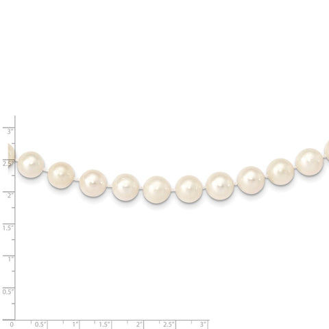 14k 10-11mm White Near Round Freshwater Cultured Pearl Necklace-WBC-WPN100-20
