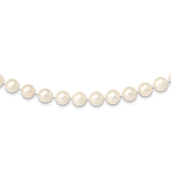 14k 10-11mm White Near Round Freshwater Cultured Pearl Necklace-WBC-WPN100-28