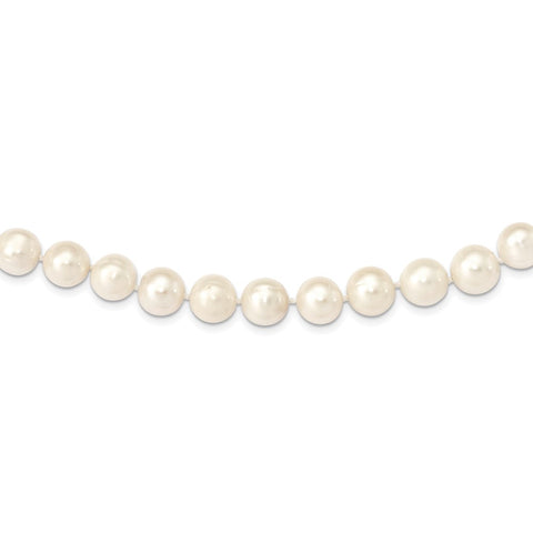 14k 11-12mm White Near Round Freshwater Cultured Pearl Necklace-WBC-WPN110-28