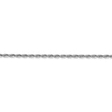 14k White Gold 1.85mm D/C Quadruple Rope Chain Anklet-WBC-WQT014-10