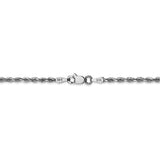 14k White Gold 2.25mm D/C Quadruple Rope Chain-WBC-WQT018-20