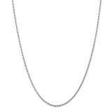 14k White Gold 2.25mm D/C Quadruple Rope Chain-WBC-WQT018-22